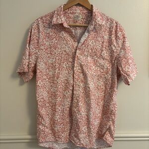 Faherty Coral Abstract Pattern Button Down Shirt